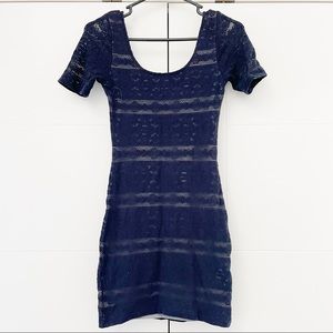 Abercrombie & Fitch Blue Lace Bodycon Dress size XS